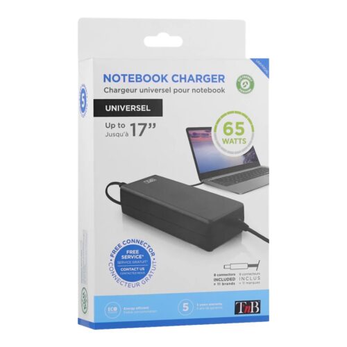 TNB Universal Charger 65W Notebook Up To 17p 9 Tips Compatible With Most New Notebook Models Powered By 19V 65W