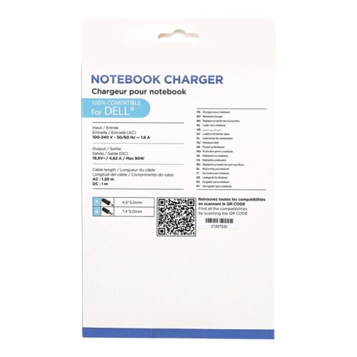 TNB Universal Power Supply For Notebooks Up To 17p Compatible With Most 19V Powered Notebooks 90W Max 9 Adapters