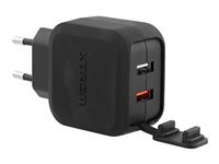 TNB XTREMWORK 30W Mains 2 USB Charger Black