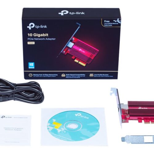 TP-LINK 10 Gigabit PCI Express Network Adapter PCIe 3.0×4 Include CAT6A Ethernet Cable