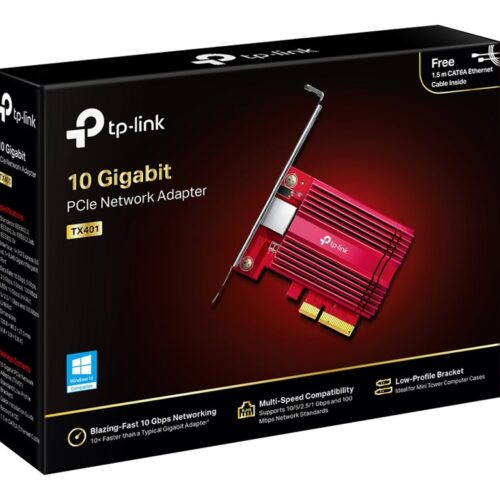 TP-LINK 10 Gigabit PCI Express Network Adapter PCIe 3.0×4 Include CAT6A Ethernet Cable