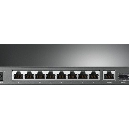 TP-LINK 10-Port Gigabit PoE+ Switch 8 Gigabit PoE+ Ports 1 Gigabit RJ45 Ports and 1 Gigabit SFP Slots 802.3at/af 63W PoE Power
