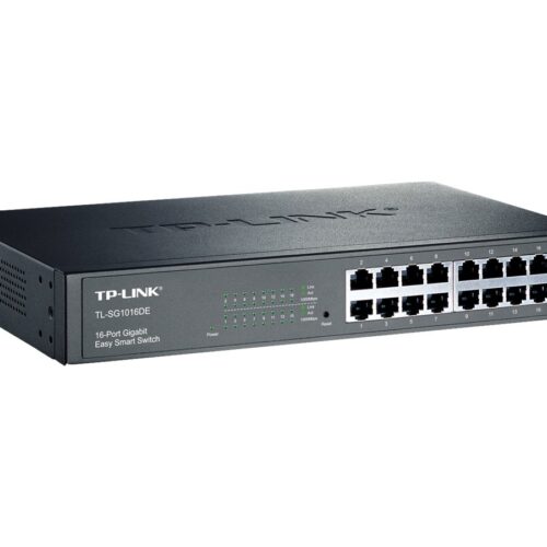 TP-LINK 16-Port Gigabit Easy Smart Switc 16 10/100/1000Mbps RJ45 ports, MTU/Port/Tag-based VLAN, QoS, IGMP Snooping
