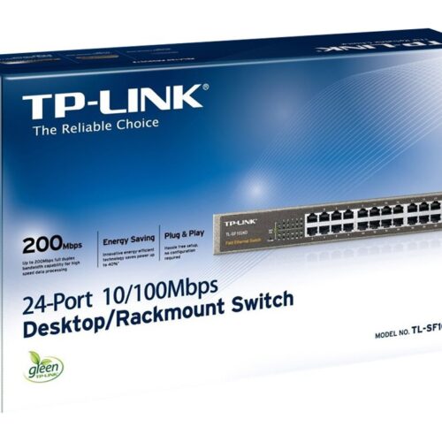 TP-LINK 24-port 10/100M Switch 24 10/100M RJ45 ports 13-inch steel case