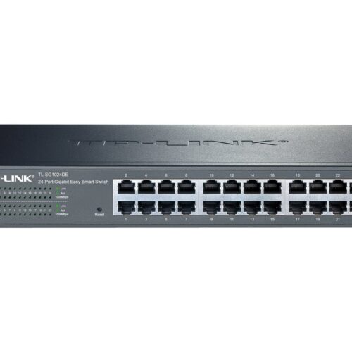 TP-LINK 24-Port Gigabit Easy Smart Switc 24 10/100/1000Mbps RJ45 ports MTU/Port/Tag-based VLAN QoS IGMP Snooping