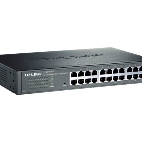 TP-LINK 24-Port Gigabit Easy Smart Switc 24 10/100/1000Mbps RJ45 ports MTU/Port/Tag-based VLAN QoS IGMP Snooping
