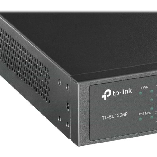 TP-LINK 26-Port 10/100Mbps PoE+ Switch 24 10/100Mbps PoE+ Ports 2 Gigabit RJ45 Ports 2 Combo SFP Slots 802.3at/af 250W PoE