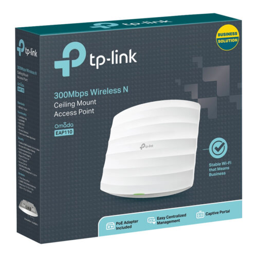 TP-LINK 300Mbps Wireless N Ceiling/Wall Mount Access Point QCOM 300Mbps at 2.4Ghz