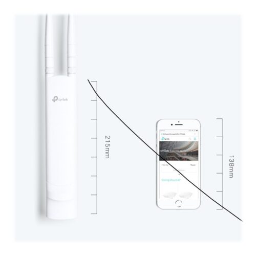 TP-LINK 300Mbps Wireless N Outdoor Access Point, Qualcomm, 300Mbps at 2.4GHz, 802.11b/g/n, 1 10/100Mbps LAN, Passive PoE Supported,