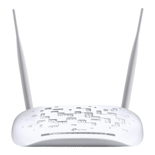 TP-LINK 300Mbps Wireless N USB VDSL2 Modem Router Broadcom, 802.11b/g/n 300Mbps at 2.4GHz 4 FE LAN ports 1 USB 2.0 Port 2 fixed ant
