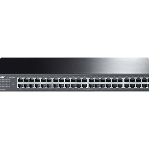 TP-LINK 48-port 10/100M Switch 48 10/100M RJ45 ports 1U 19-inch rack-mountable steel case