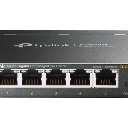 TP-LINK 5-Port Gigabit Desktop Easy Smart Switch 10/100/1000Mbps RJ45 ports MTU/Port/Tag-based VLAN QoS IGMP Snooping