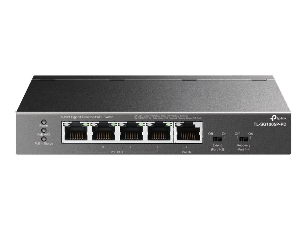 TP-LINK 5-Port Gigabit Desktop Switch with 1-Port PoE++ In and 4-Port PoE+ Out
