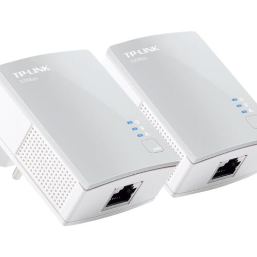 TP-LINK 500Mbps Nano Powerline Adapter Starter Kit Homeplug AV Multistreaming Plug and play 500Mbps powerline data rate Twin Pack