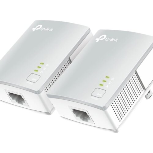 TP-LINK 500Mbps Nano Powerline Adapter Starter Kit Homeplug AV Multistreaming Plug and play 500Mbps powerline data rate Twin Pack