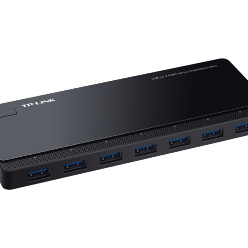 TP-LINK 7 ports USB 3.0 Hub with 2 power charge ports 2.4A Max Desktop a 12V/4A power adapter included