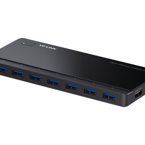 TP-LINK 7 ports USB 3.0 Hub with 2 power charge ports 2.4A Max Desktop a 12V/4A power adapter included