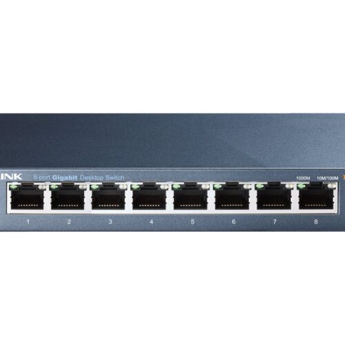 TP-LINK 8-port Desktop Gigabit Switch 8 10/100/1000M RJ45 ports steel case