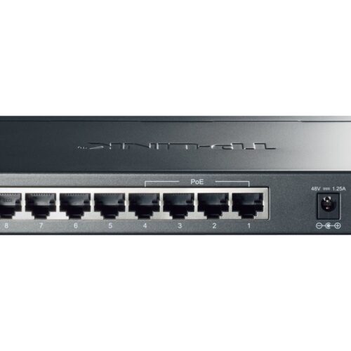 TP-LINK 8-Port Gigabit Desktop PoE Switch 8×10/100/1000Mbps RJ45 ports including 4 PoE ports steel case