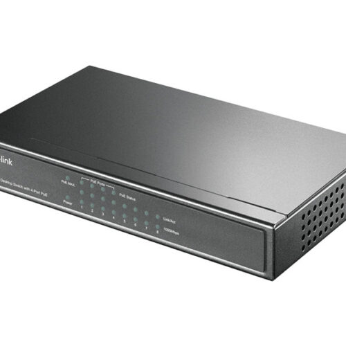 TP-LINK 8-Port Gigabit Desktop PoE Switch 8×10/100/1000Mbps RJ45 ports including 4 PoE ports steel case
