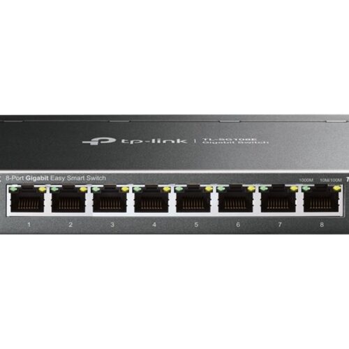 TP-LINK 8-Port Gigabit Easy Smart Switch 8 10/100/1000Mbps RJ45 ports MTU/Port/Tag-based VLAN QoS IGMP Snooping