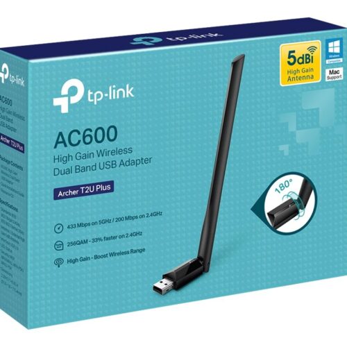 TP-LINK AC600 High Gain Wi-Fi Dual Band USB Adapter USB 2.0 1 high gain antenna