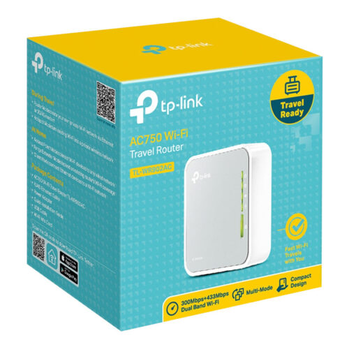 TP-LINK AC750 Dual Band Wireless Mini Pocket Router Qualcomm 2T2R (2.4GHz) 1T1R 5GHz 433Mbps at 5GHz + 300Mbps at 2.4GHz 802.11ac/a