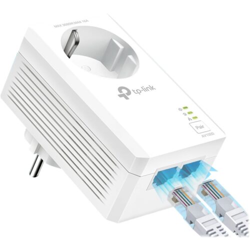 TP-LINK AV1000 2-Port Gigabit Passthrough Powerline Starter Kit