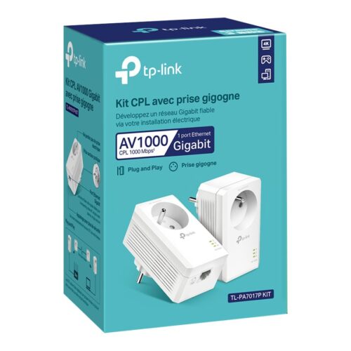 TP-LINK AV1000 Gigabit Passthrough Powerline Starter Kit (FR)