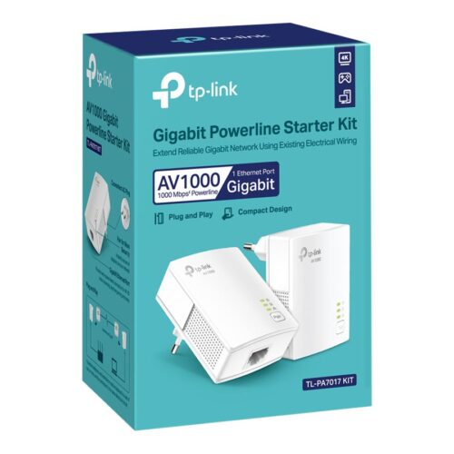 TP-LINK AV1000 Powerline Starter Kit 1 Gigabit Port 1000Mops Powerline