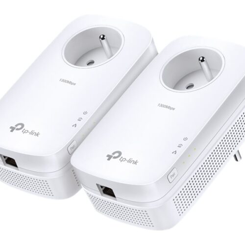 TP-LINK AV1200 Gigabit Passthrough Powerline  Starter Kit 1200Mbps Powerline Datarate  Line-Neutral/Line-Ground 2X2 MIMO1 Gigabit