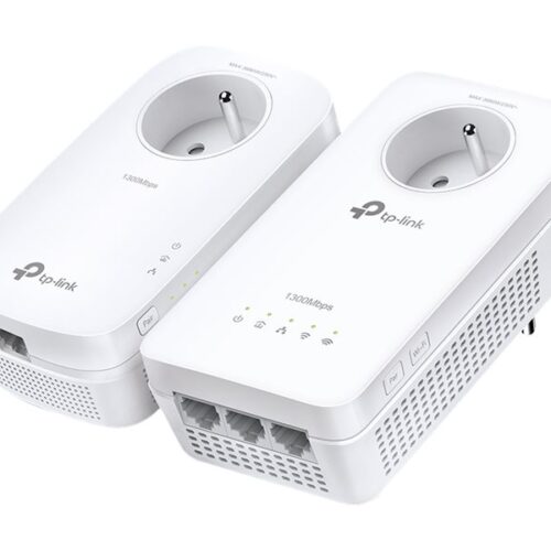 TP-LINK AV1300 Gigabit Passthrough Powerline ac Wi-Fi KIT 1200Mbps Powerline Data Rate Line-Neutral/Line-Ground 2×2 MIMO AC1200 D