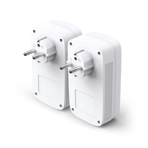 TP-LINK AV2000 2-Port Gigabit Passthrough Powerline Starter Kit 2000Mbps Powerline Data Rate Line-Neutral/Line-Ground 2×2 MIMO 2