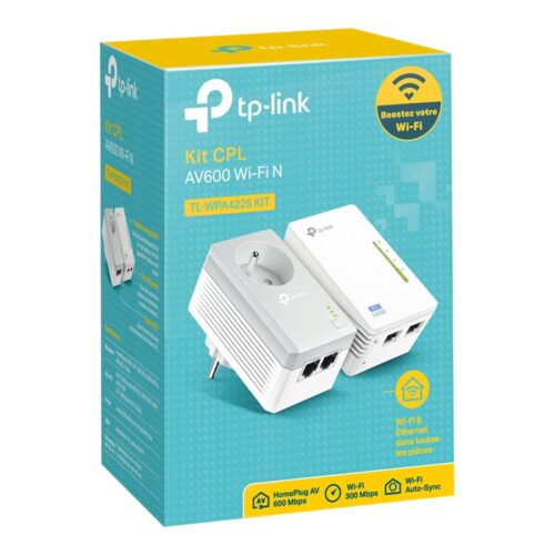 TP-LINK AV500 2-port Powerline WiFi Extender KIT including 1 TL-WPA4220  and 1 TL-PA4025P 500Mbps Powerline datarate 300Mbps