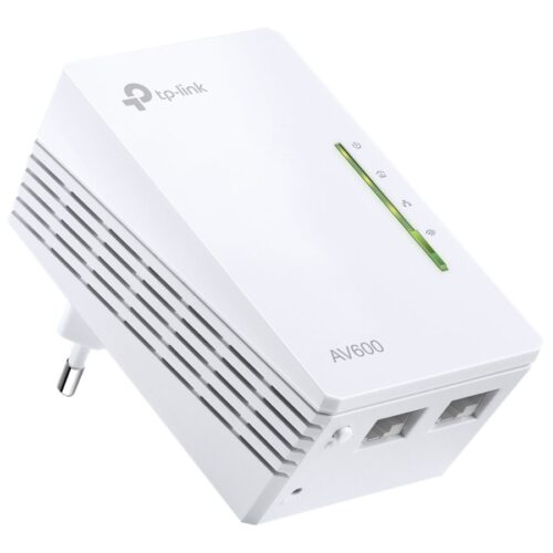TP-LINK AV600 2-port Powerline WiFi Extender 500Mbps Powerline datarate 300Mbps wireleses N Plug and Play 2 fast ethernet port