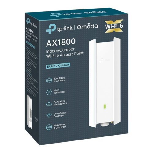 TP-LINK AX1800 Indoor/Outdoor Dual-Band Wi-Fi 6 Access Point Gigabit RJ45 Port 574Mbps at 2.4GHz 1201Mbps at 5GHz