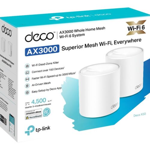 TP-LINK AX3000 Whole Home Mesh Wi-Fi 6 System 574Mbps at 2.4GHz + 2402Mbps at 5GHz