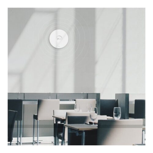 TP-LINK AX5400 Ceiling Mount Dual-Band Wi-Fi 6 Access Point 1×2.5Gbps RJ45 Port 574Mbps at 2.4GHz + 4804Mbps at 5GHz 802.3at POE
