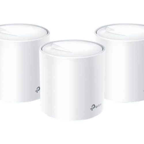 TP-LINK Deco X60 AX3000 Wi-Fi 6 Whole-Home Mesh System 3-pack Quad-core CPU 2x GE RJ45 4x int.antennas MU-MIMO