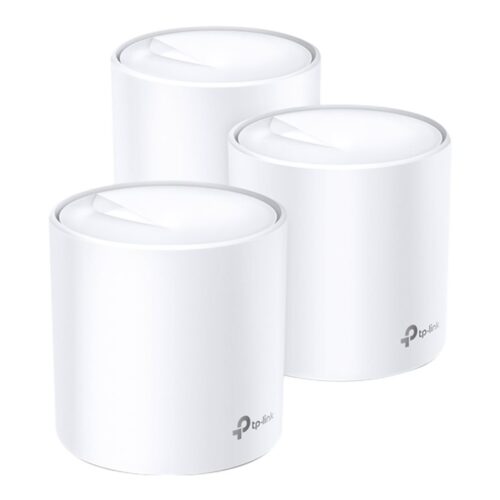TP-LINK Deco X60 AX3000 Wi-Fi 6 Whole-Home Mesh System 3-pack Quad-core CPU 2x GE RJ45 4x int.antennas MU-MIMO