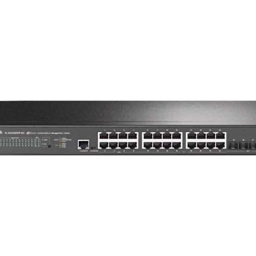 TP-LINK JetStream 24Port 2.5GBASE-T and 4-Port 10GE SFP+ L2+ Managed Switch with 16-Port PoE+ and 8-Port