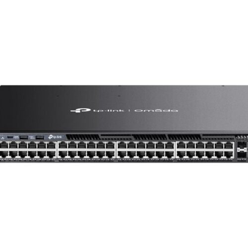 TP-LINK Omada 48-Port Gigabit Stackable L3 Managed PoE+ Switch with 6 10GE SFP+ Slots