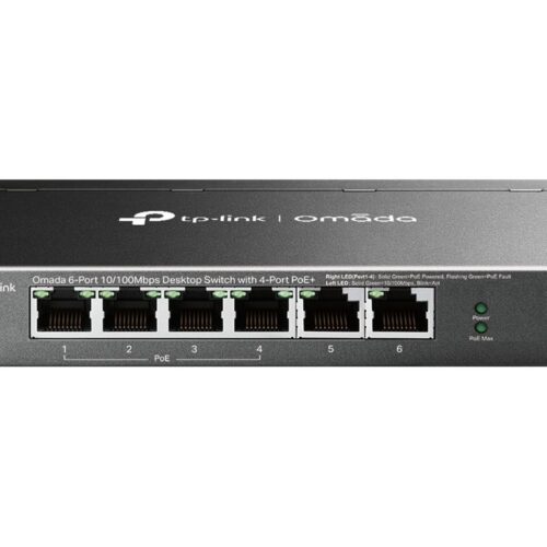 TP-LINK Omada 6-Port 10/100Mbps Desktop Switch with 4-Port PoE+