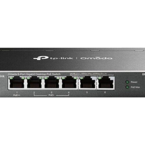 TP-LINK Omada 6-Port Gigabit Desktop Switch with 3-Port PoE+ and 1-Port PoE++