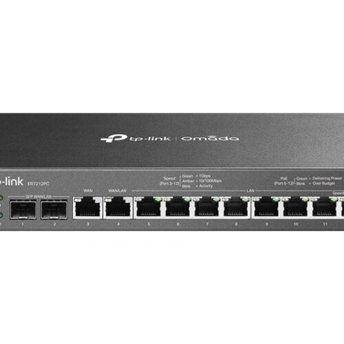 TP-LINK Omada Gigabit VPN Router with PoE+ Ports and Controller Ability 2x Gigabit SFP WAN/LAN Port 1x Gigabit RJ45 WAN Port