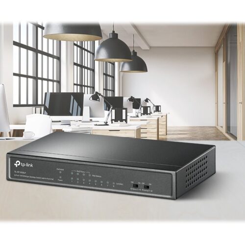 TP-LINK TL-SF1008LP 8-Port 10/100 Mbps Desktop Switch with 4-Port PoE 41W PoE budget