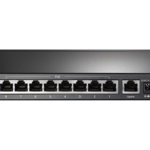TP-LINK TL-SF1009P PoE+ Switch 8x 10/100Mbps PoE+ + 1x RJ45 10/100 Non-PoE 65W 802.3at/af Desktop Steel Case