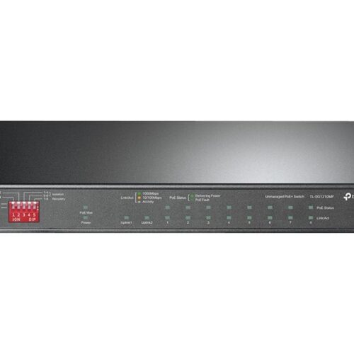 TP-LINK TL-SG1210MP PoE+ Desktop Switch 8x 10/100/1000Mbps + 1x Gbit Combo SFP + 2x Gbit Non-PoE RJ45 123W budget Isolation Priority