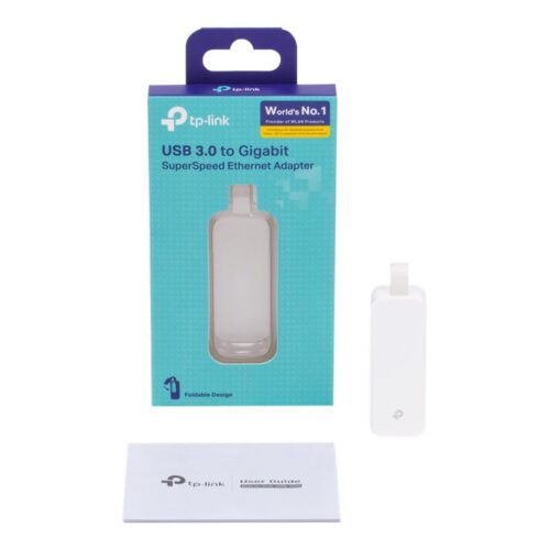 TP-LINK USB 3.0 to Gigabit Ethernet Adapter, 1 port USB 3.0 connector and 1 port Ethernet port