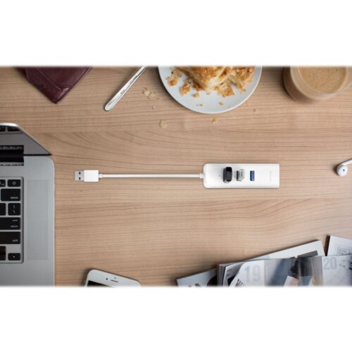 TP-LINK USB 3.0 to Gigabit Ethernet Network Adapter 3-Port USB 3.0 Hub 1 USB 3.0 connector 1 Gigabit Ethernet port 3 USB 3.0 ports